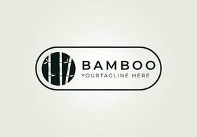 modern bamboo logo vector illustration design