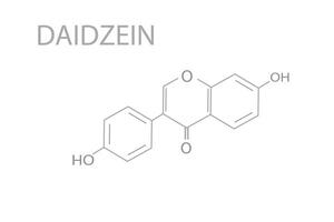 daidzeína molecular esquelético químico fórmula vector