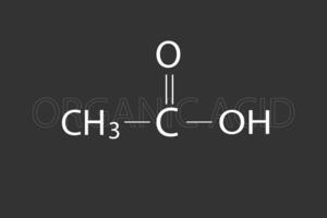 Organic acid molecular skeletal chemical formula vector