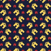 Home blue background trendy repeating colorful pattern vector illustration