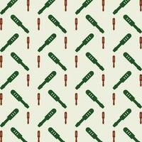 Screwdriver natural color repeating trendy pattern vector illustration background