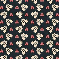 Hospital black background trendy repeating colorful pattern vector illustration