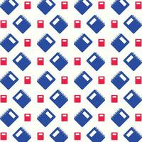 Notepad creative design repeating trendy pattern vector illustration background