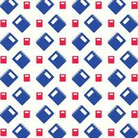 Notepad creative design repeating trendy pattern vector illustration background