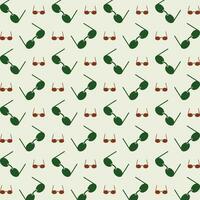 Glasses natural color repeating trendy pattern vector illustration background