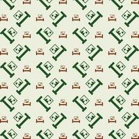 Bed Room natural color repeating trendy pattern vector illustration background