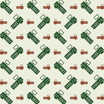 Billing Machine natural color repeating trendy pattern vector illustration background