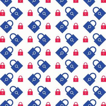 Lock creative design repeating trendy pattern vector illustration background