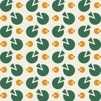 Pie Graph green yellow concept trendy repeating pattern vector illustration background