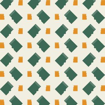 memoria tarjeta verde amarillo concepto de moda repitiendo modelo vector ilustración antecedentes