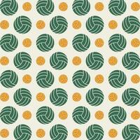 Volleyball green yellow concept trendy repeating pattern vector illustration background