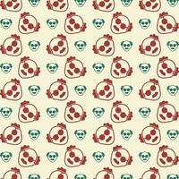 Male Scientist red green trendy vector design repeating pattern illustration