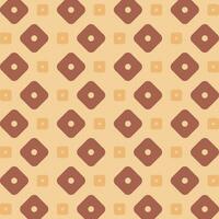 Dice One trendy design brown repeating pattern vector illustration background