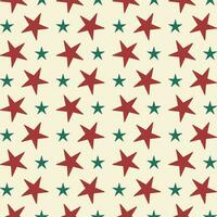 Star red green trendy vector design repeating pattern illustration background