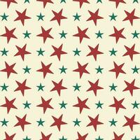 Star red green trendy vector design repeating pattern illustration background