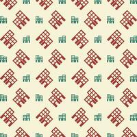 Office red green trendy vector design repeating pattern illustration background