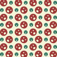 Surprised Emoji red green trendy vector design repeating pattern illustration