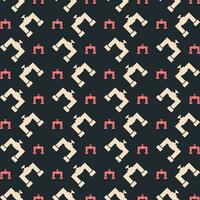 Pipe black background trendy repeating colorful pattern vector illustration