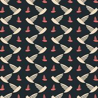 Yacht black background trendy repeating colorful pattern vector illustration