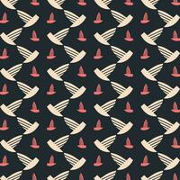 Yacht black background trendy repeating colorful pattern vector illustration