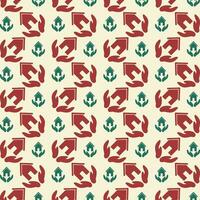 Insurance red green trendy vector design repeating pattern illustration background