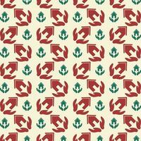 Insurance red green trendy vector design repeating pattern illustration background