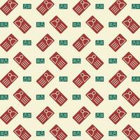 Identity Card red green trendy vector design repeating pattern illustration