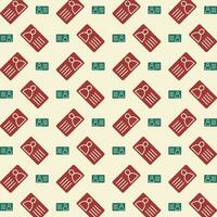 Identity Card red green trendy vector design repeating pattern illustration