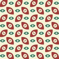 Eye Dollar red green trendy vector design repeating pattern illustration