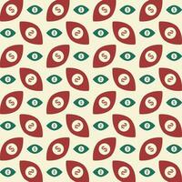 Eye Dollar red green trendy vector design repeating pattern illustration