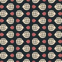 World black background trendy repeating colorful pattern vector illustration