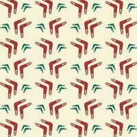 Boomerang red green trendy vector design repeating pattern illustration