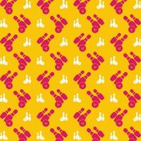 Bowling pink background repeating trendy pattern vector illustration