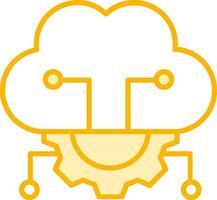 Cloud Server Settings Vector Icon