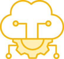 Cloud Server Settings Vector Icon