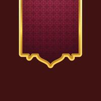 lujo dorado vistoso 3d Arábica islámico texto caja título marco frontera bandera conjunto con ornamental ilustración vector