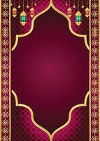 Eid Al-Fitr Mubarak, Ramadan Kareem, Islamic Greeting Card Background Set with Luxury Elegant Pattern vector