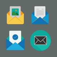 Mail icon, Multicolor messege Vector icon design