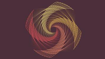 Abstract spiral wavy line wavy mandala style background. vector