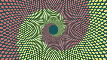Abstract spiral dotted vortex simple line wavy background. vector