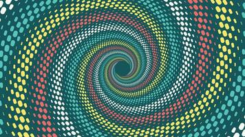 Abstract spiral dotted vortex simple line wavy background. vector