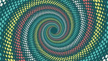 Abstract spiral dotted vortex simple line wavy background. vector