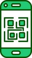 icono de vector de código qr