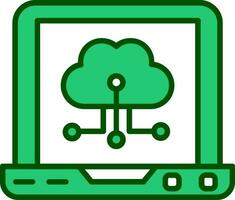 icono de vector de computación en la nube