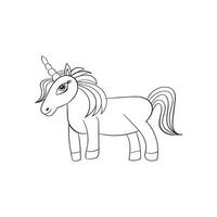 unicorn vector line art design