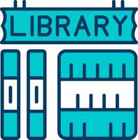 icono de vector de biblioteca