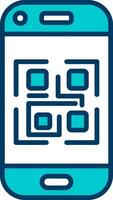 icono de vector de código qr