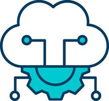 Cloud Server Settings Vector Icon