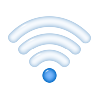 Wi-Fi icons that show the quality of the connection. Wireless internet signs isolated on a transparent background. PNG