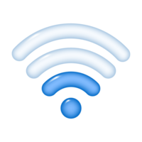 Wi-Fi icons that show the quality of the connection. Wireless internet signs isolated on a transparent background. PNG